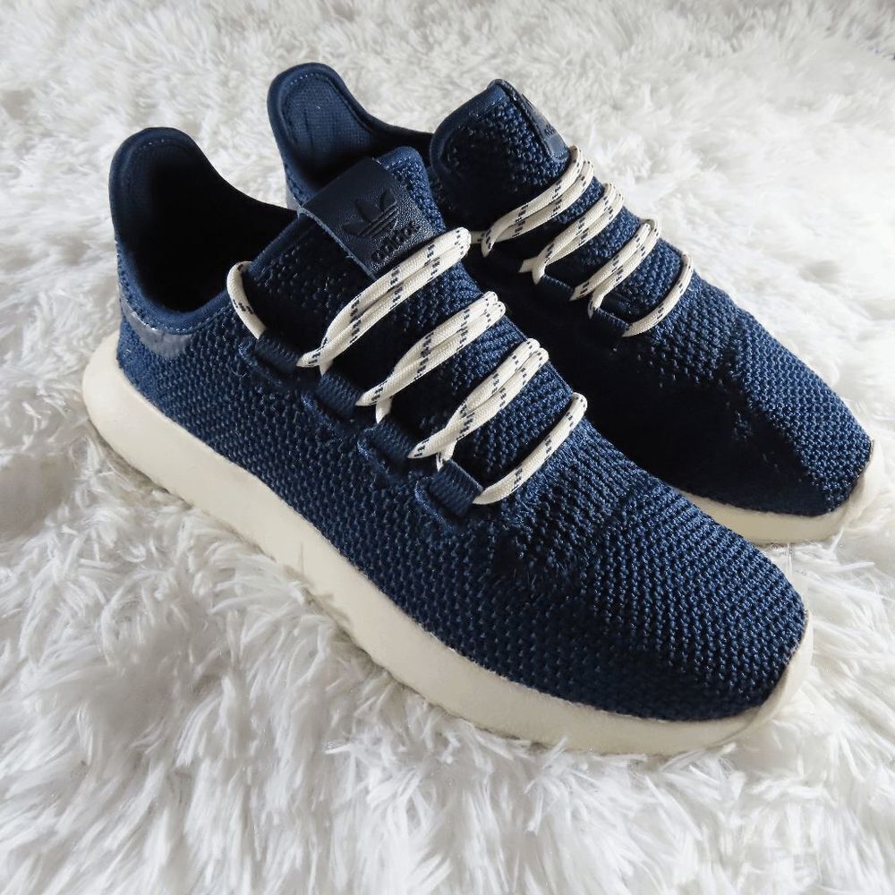 Adidas Tubular Shadow Boys Shoes Blue White Sneakers BB6750 5.5